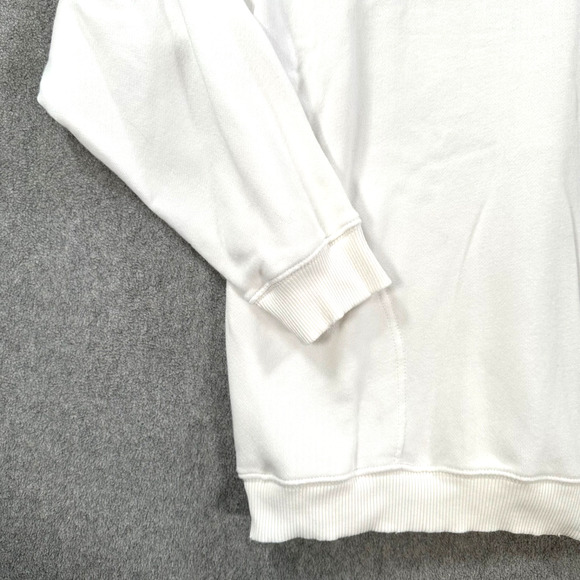 Aerie Happy Henley Everyday Polo Oversized Sweatshirt Size Small White Oversized - Picture 3 of 10